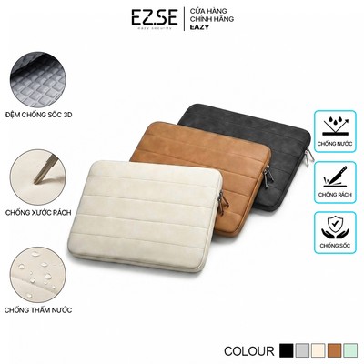 Túi chống sốc laptop ipad da lì cao cấp EAZY TS03, Túi đựng laptop macbook máy tính bảng nhiều màu