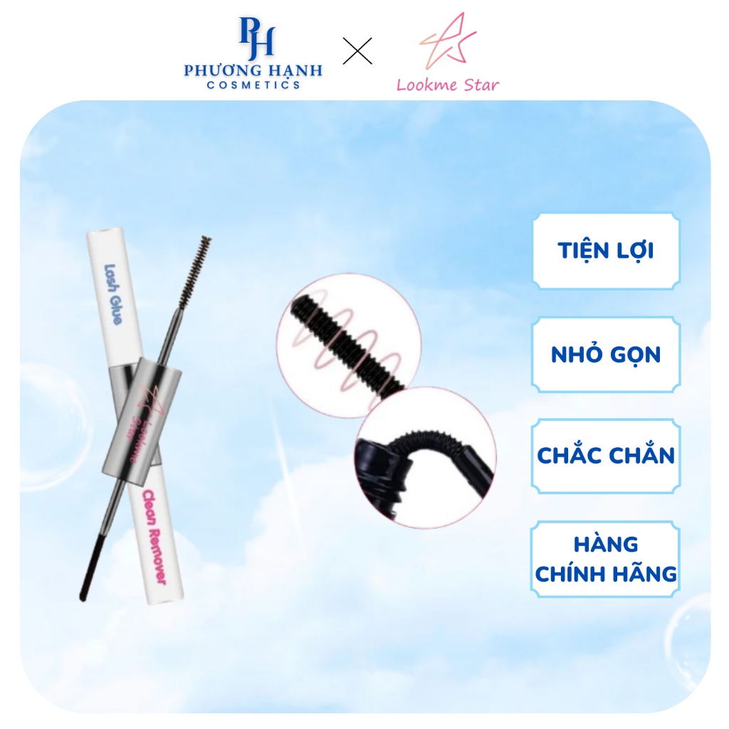 Keo 2 đầu Lookme Star, Keo Mascara 4in1 Dính Chắc, Kết hợp tẩy trang dễ dàng