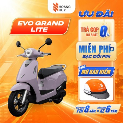 [HN]  Xe Máy Điện VinFast Evo Grand Lite | Trả Góp 0% | Pin LFP 1.2KWH Bảo Hành Toàn Quốc
