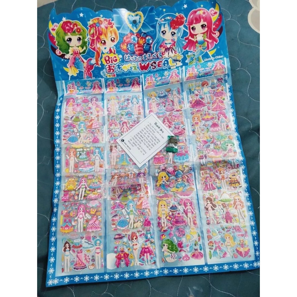 (Sale 45%) Set 20 hình dán nổi [ GIÁ CỰC TỐT ] Combo 20 vỉ hình dán sticker trang điểm, hình dán nổi
