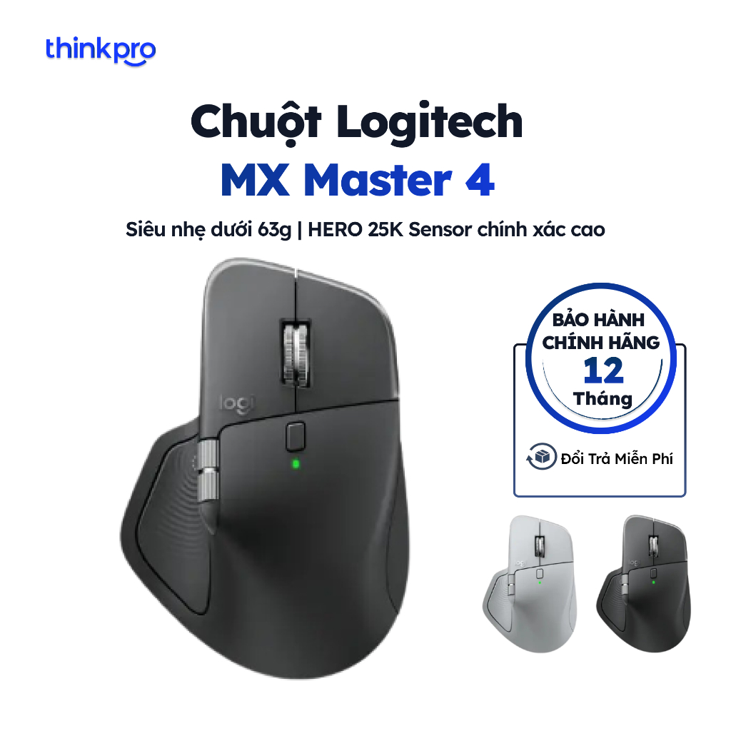 [CHÍNH HÃNG] Chuột không dây công thái học LOGITECH MX Master 4 phù hợp cho thiết kế đồ hoạ 3 chế độ kết nối | BigBuy360 - bigbuy360.vn