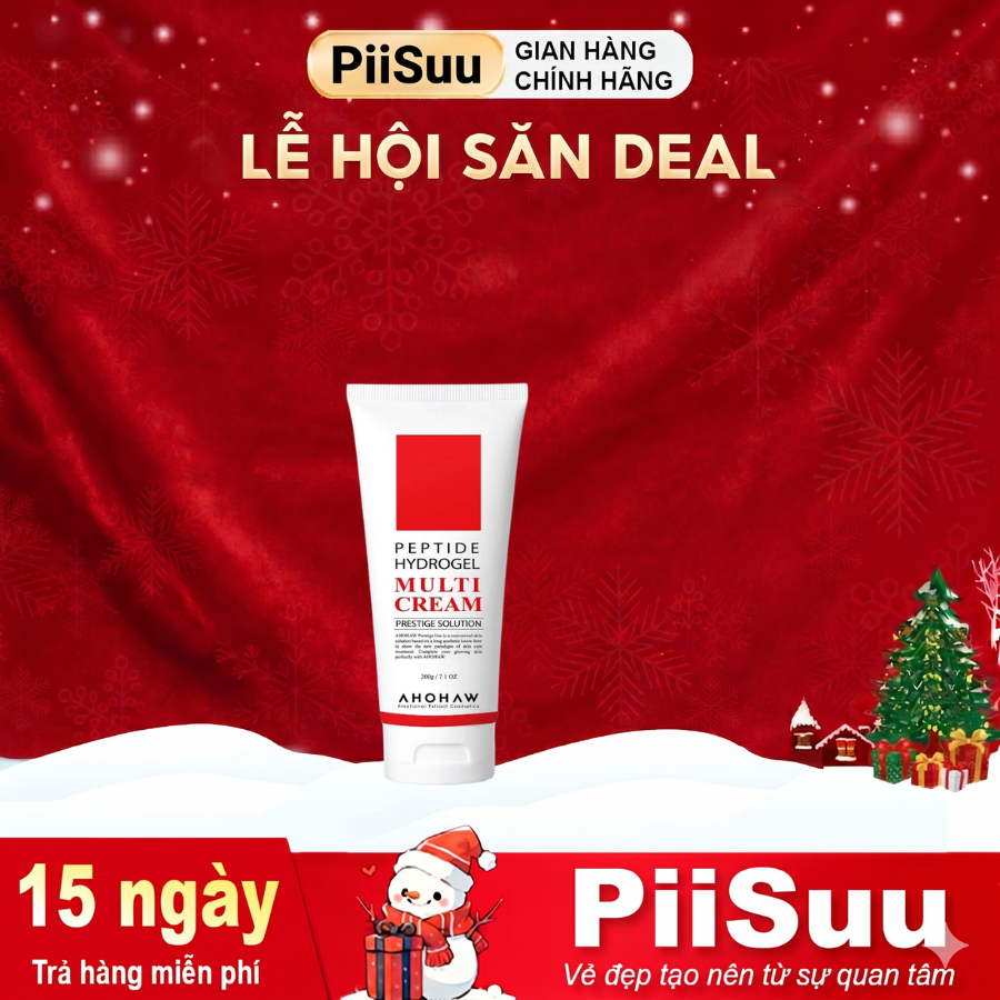 Kem Dưỡng Đa Chức Năng Ahohaw Màu Đỏ Peptide Hydrogel Multi Cream AHOHAW