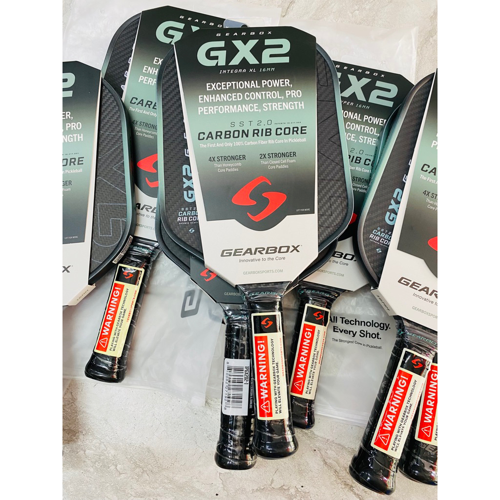 Vợt Pickleball Gearbox GX2 bản Elongated, Hyper, Intergar bền bỉ, chắc chắn