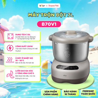 Máy trộn bột bear 7l máy nhào bột công suất lớn máy trộn bột làm bánh tự động dụng cụ làm bánh trộn nguyên liệu dm-b70v1