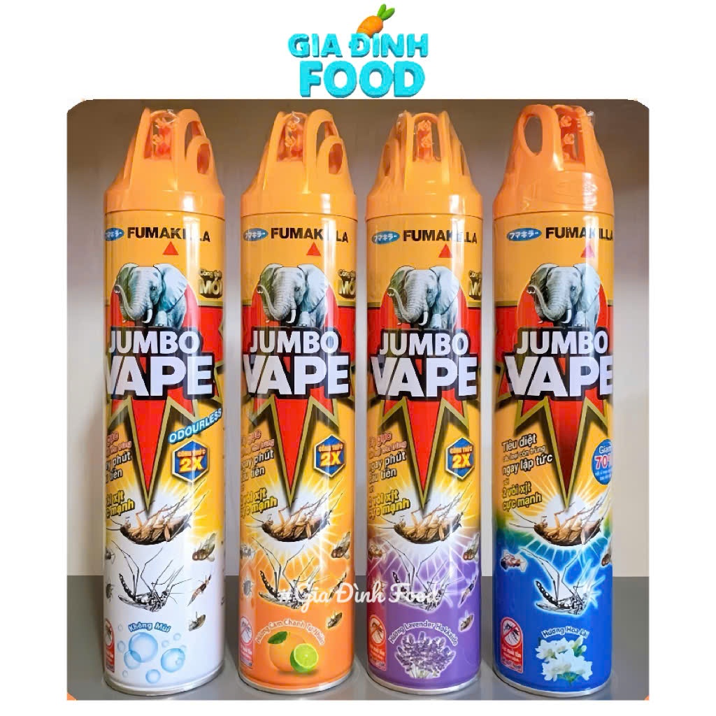 Xịt Côn Trùng Jumbo Diệt 7 Loại Côn Trùng Dung Tích 600ml