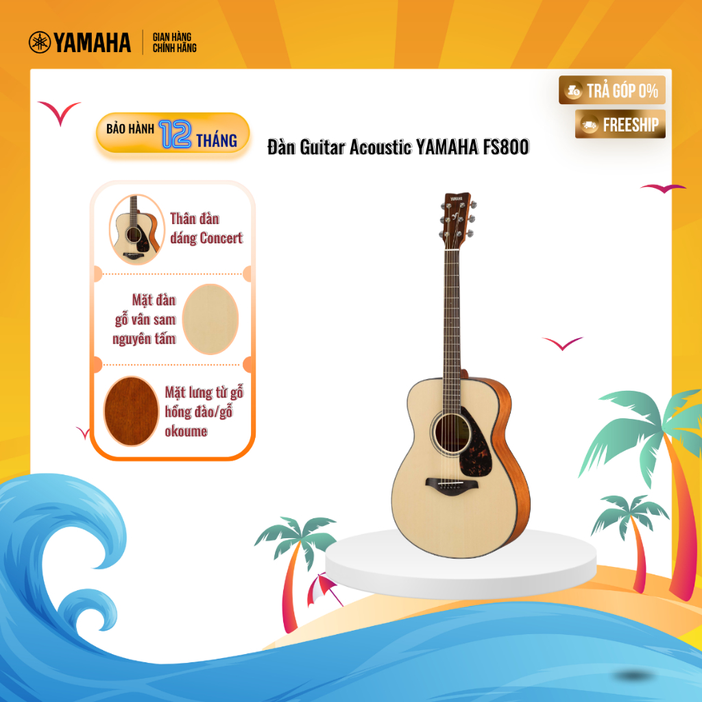 Đàn Acoustic Guitar Yamaha FS800