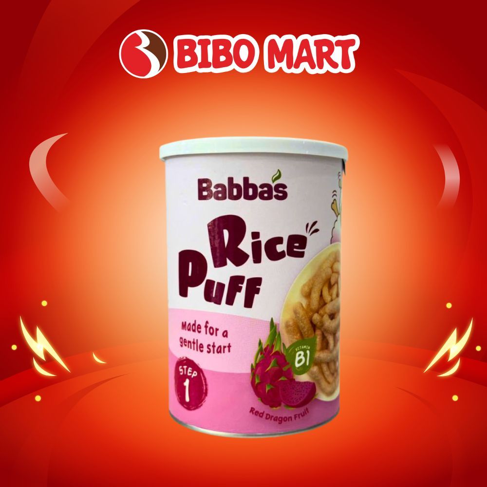 [MALL] Bánh Ăn Dặm Babba's Baby Step 1 Nhiều Vị 40g Kết Cấu Xốp Cho Bé Từ 6 Tháng - Bibo Mart