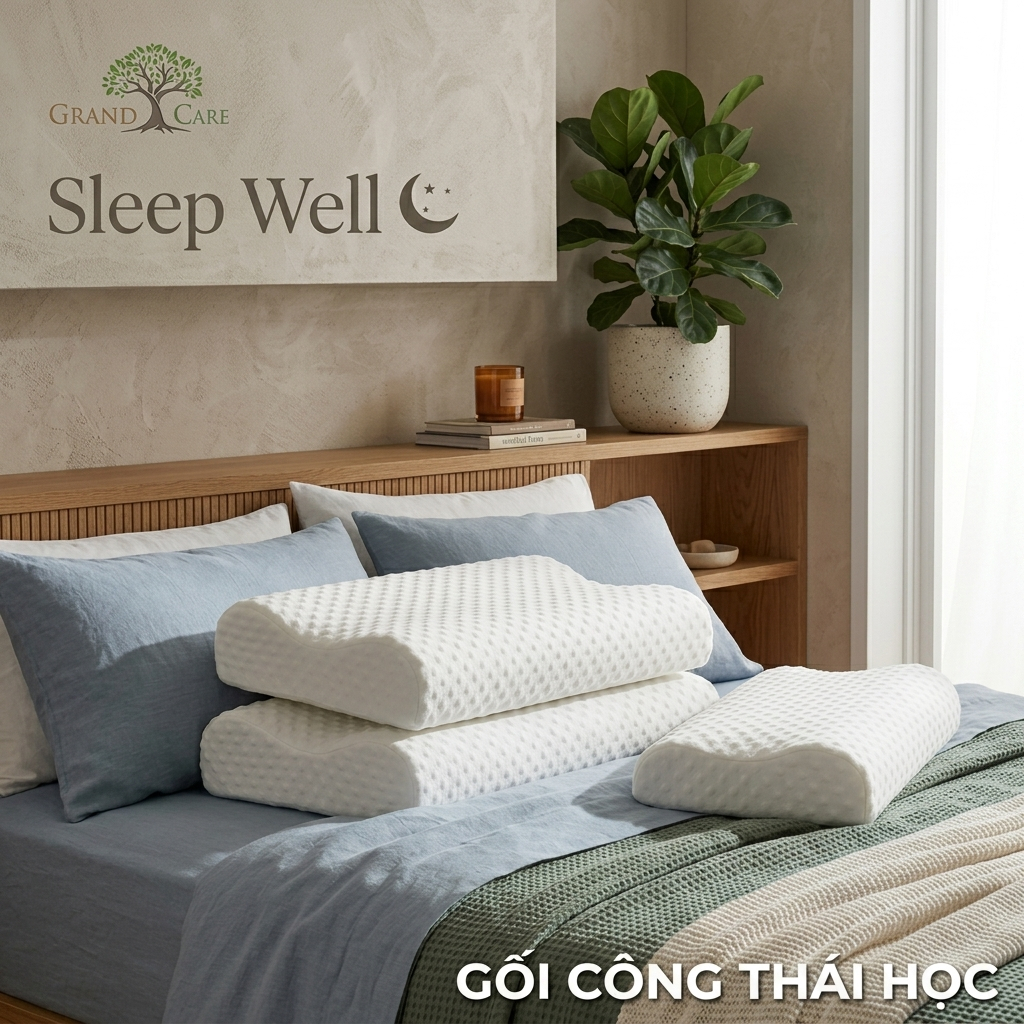 Gối Memory Foam Sleep Well – Công thái học