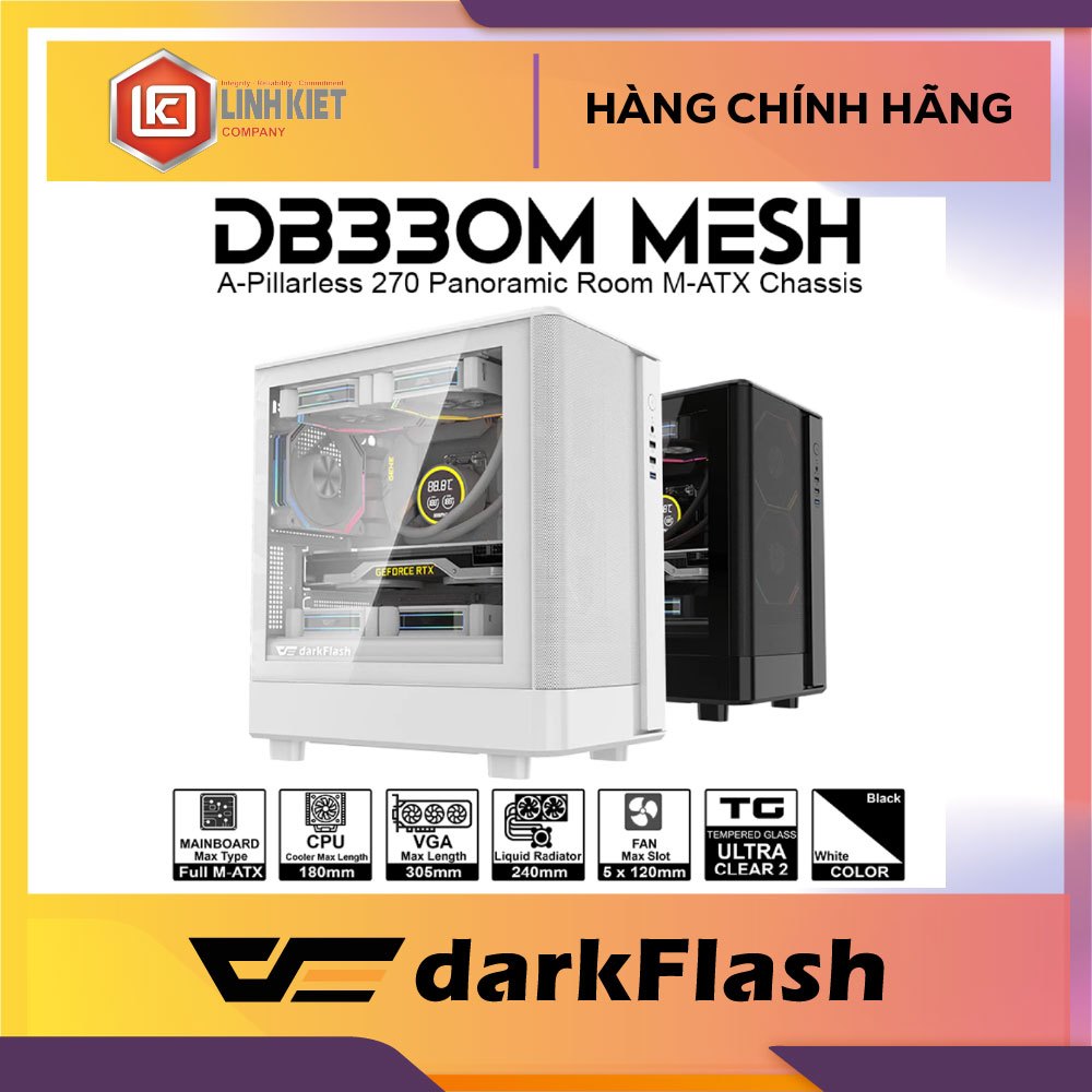 VỎ CASE MÁY TÍNH DARKFLASH DB330M MESH (M-ATX)