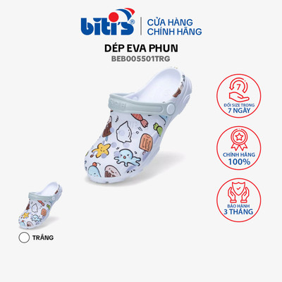 Dép Eva phun Bé trai Biti's BEB005501TRG (Trắng)