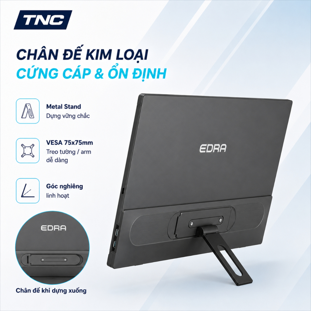 Màn Hình Di Động EDRA EPM16F60S 15.6 Inch/ FHD/ IPS/ 60Hz/ 5ms/ HDR10/ Type-C HDMI 2.1 - BH 2 Năm | BigBuy360 - bigbuy360.vn