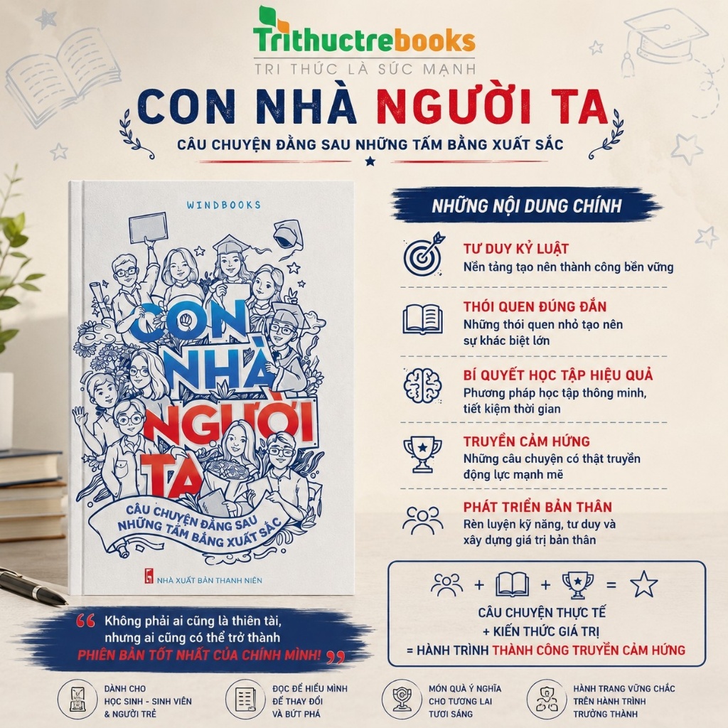 Sách - Con Nhà Người Ta - Windbooks - Mỗi Người Đều Có Một Hành Trình Riêng Đáng Tự Hào
