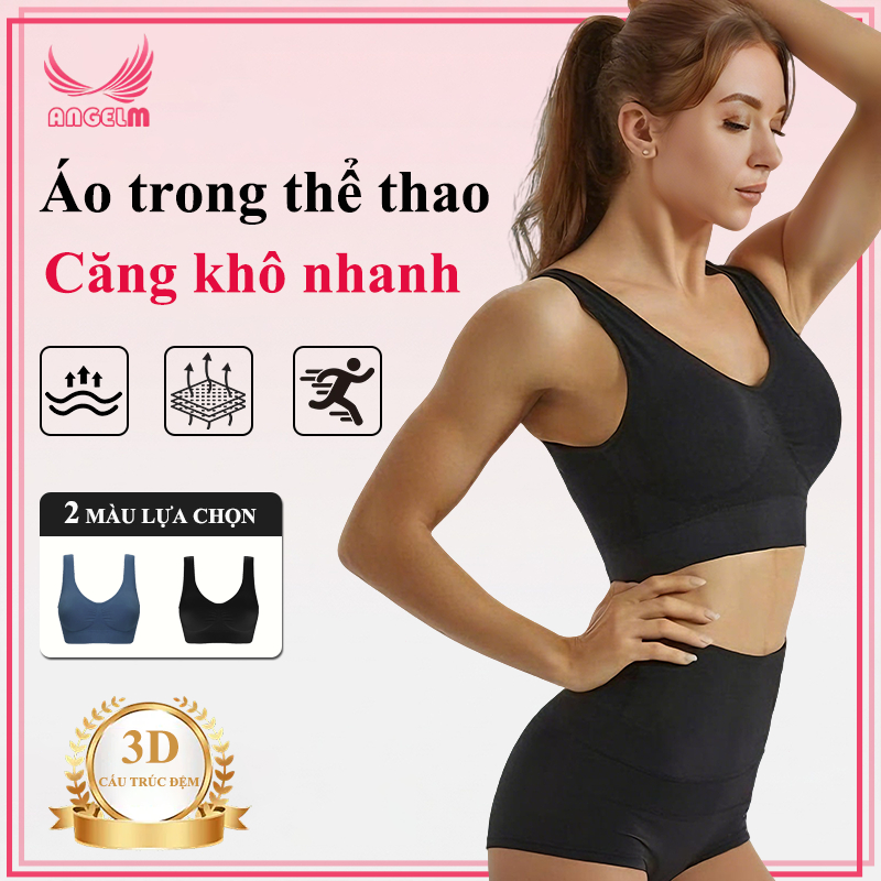 Áo yoga thể thao U-lưng | Không đệm siêu thoáng | Medium Support | Chống xệ, êm ái