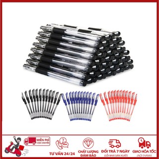 ⛔FREESHIP⛔ COMBO 5 SET 10 BÚT GEL, NƯỚC, BI XANH, ĐEN, ĐỎ 0.5MM