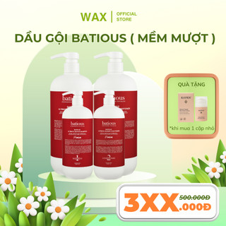 Cặp dầu gội xả BATIOUS ULTIMATE 960ml-500ml màu đỏ giúp tóc mềm mượt chắc khỏe