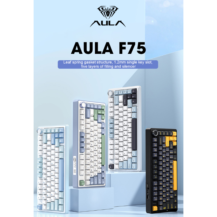 {HỎA TỐC} Bàn Phím Cơ Aula F75 không dây, 3 mode – Layout 75%