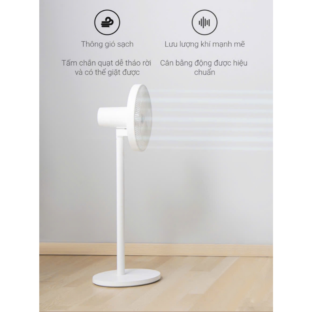 Quạt đứng thông minh Xiaomi Mi Fan 2 Lite - 7 cánh quạt, hoạt động yên tĩnh, kết nối app Mi Home | BigBuy360 - bigbuy360.vn