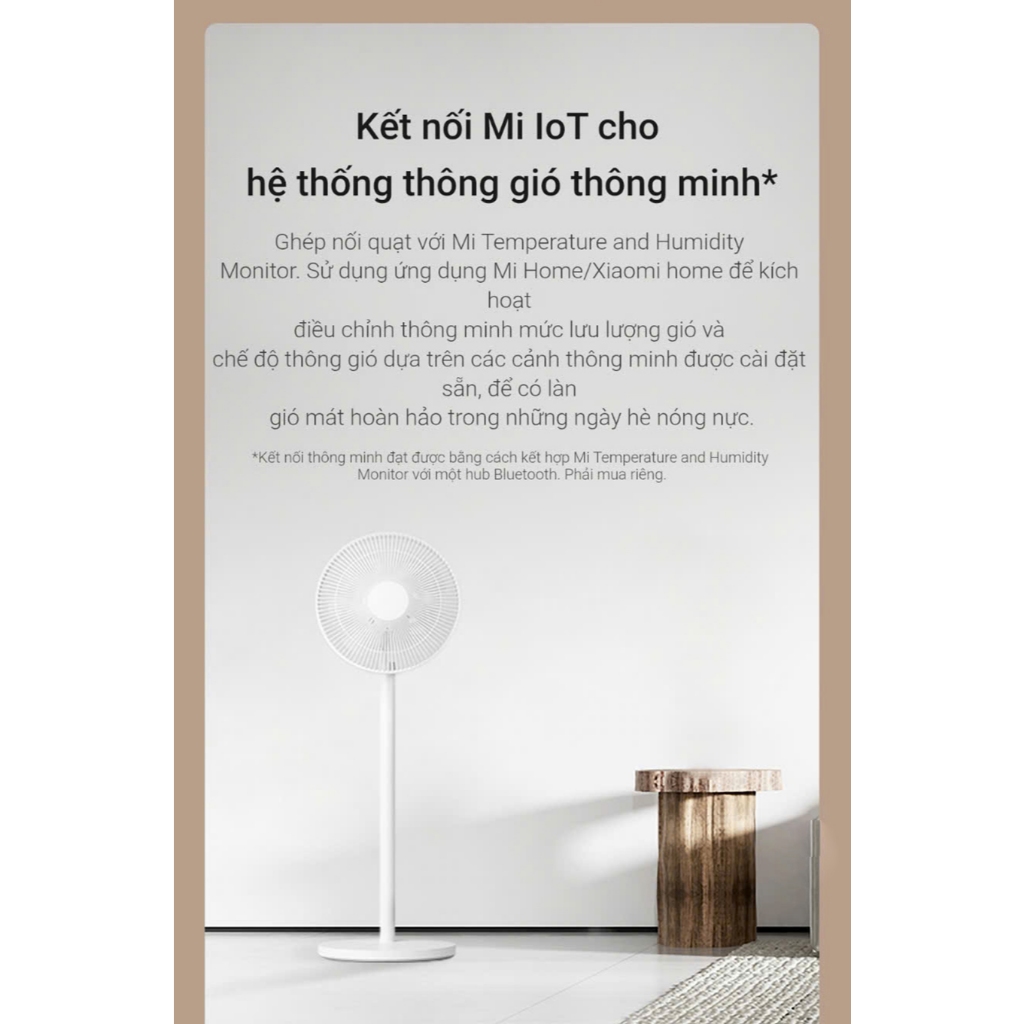 Quạt đứng thông minh Xiaomi Mi Fan 2 Lite - 7 cánh quạt, hoạt động yên tĩnh, kết nối app Mi Home | BigBuy360 - bigbuy360.vn