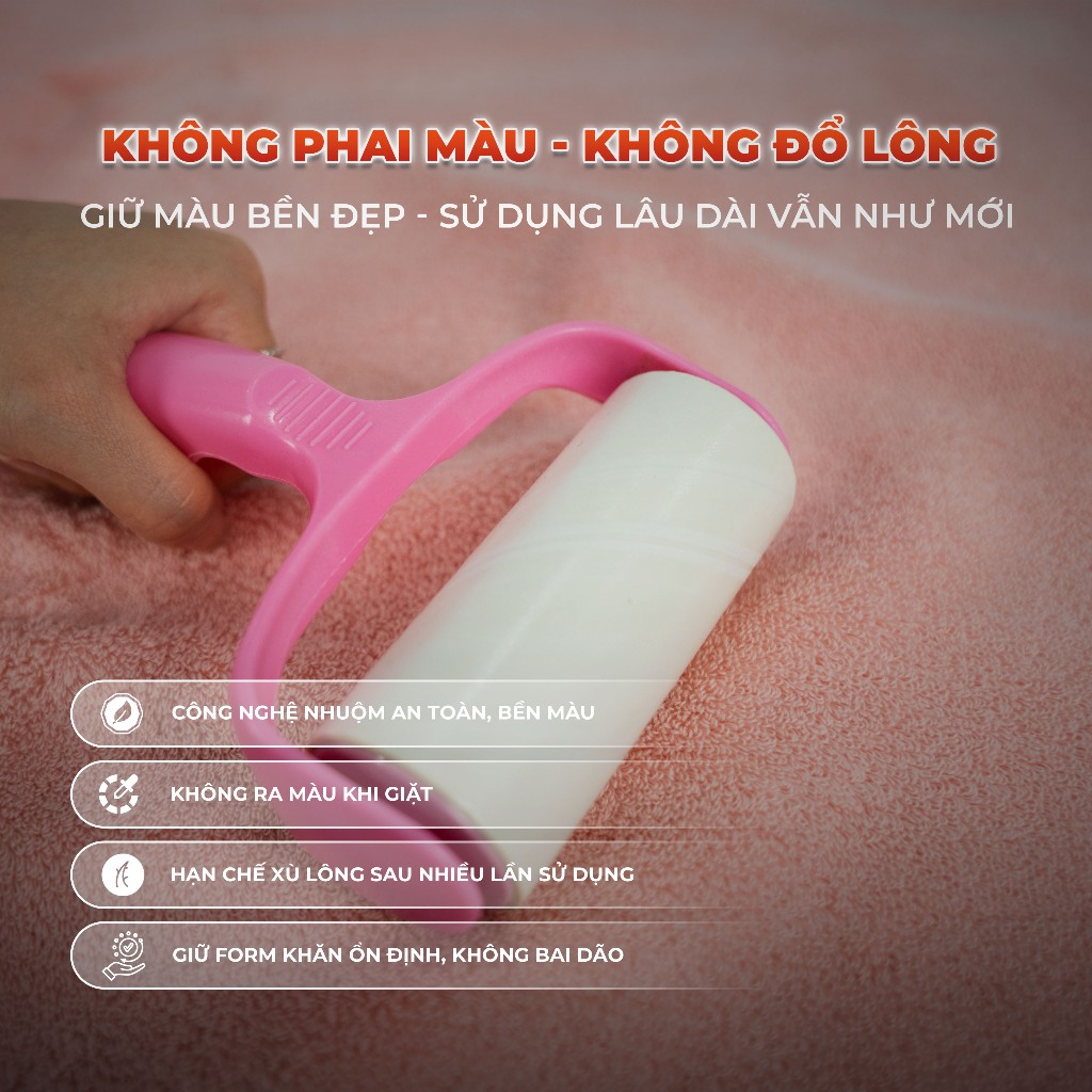 Khăn tắm cao cấp Fuver Premium 70x130cm - 450gr 100% Cotton USA Mềm Mại, Thấm Hút, Kháng Khuẩn | BigBuy360 - bigbuy360.vn