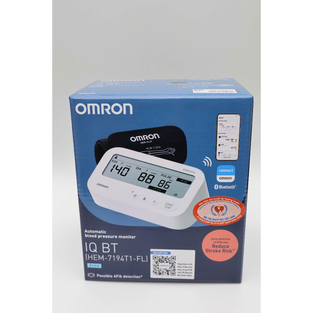 Máy đo huyết áp Omron HEM-7194T1-IQ BT (thay thế HEM-7156T)
