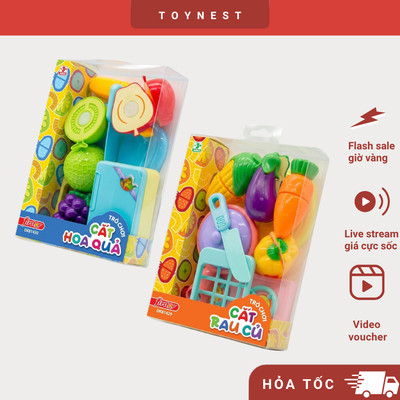 Đồ Chơi Duka: Trò Chơi Cắt Hoa Quả Và Rau Củ Cho Bé -  Bộ Đồ Chơi Nhà Bếp Sáng Tạo Nhập Vai Nấu Ăn DK81430-81429