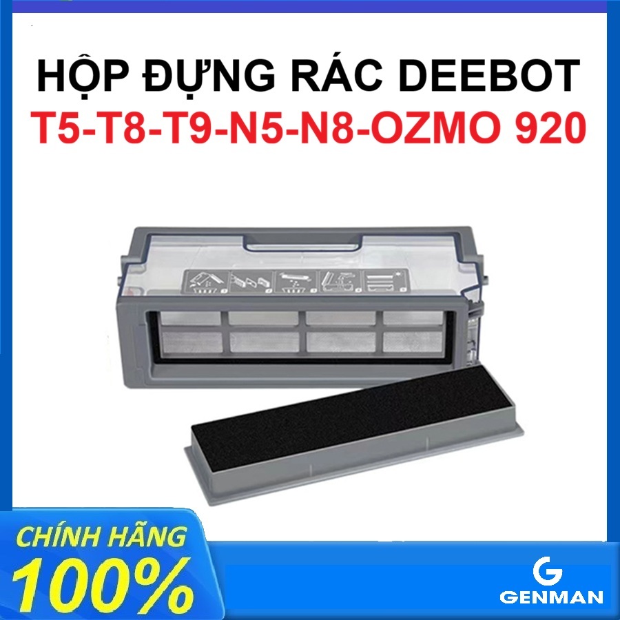 Hộp đựng rác robot hút bụi Deebot T5 Hero/Max/Neo/T8Aivi/Max/Power/Aivi Plus/N5/N8/T9Aivi/Max/Power/