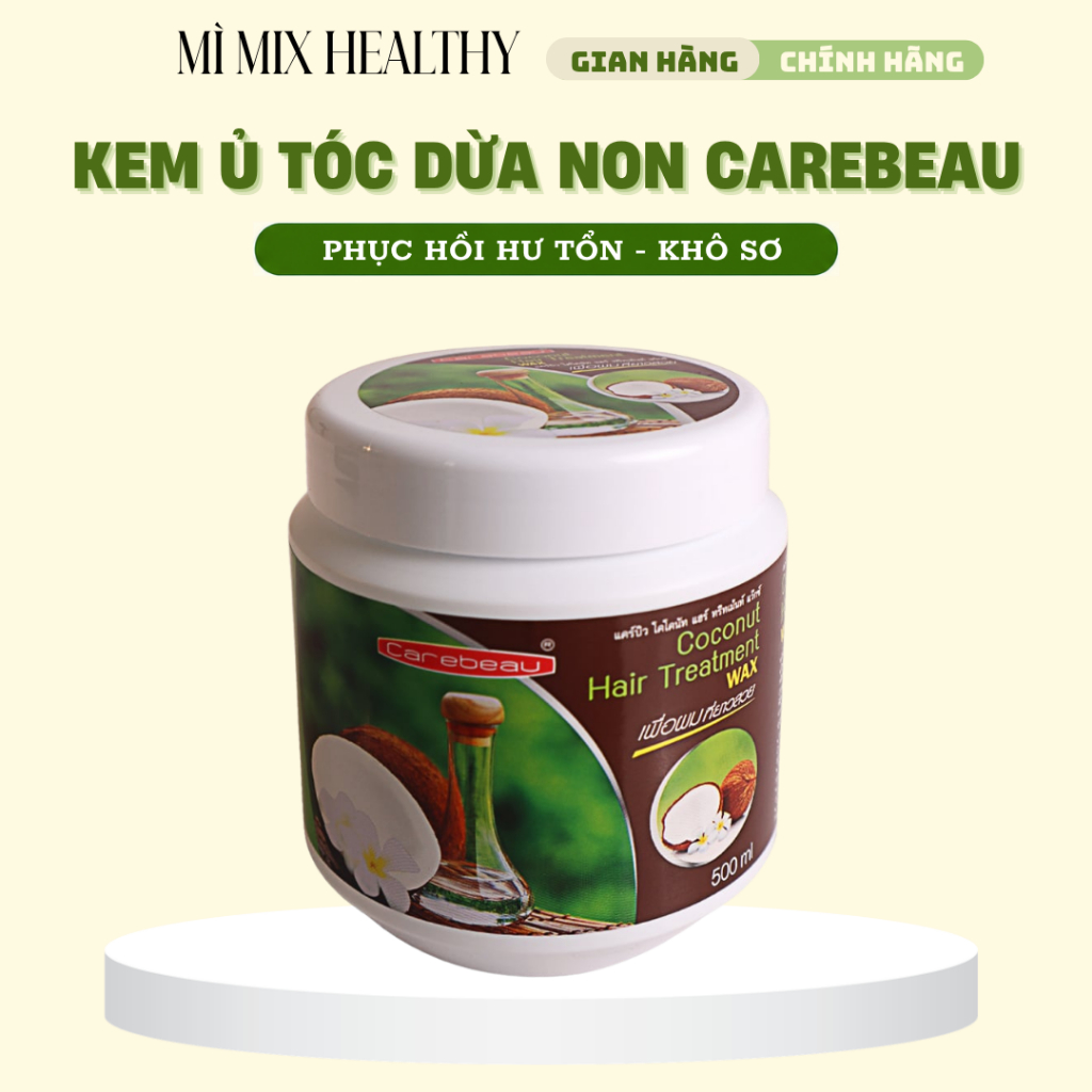 Kem Ủ Tóc Dầu Dừa Thái Lan Carebeau Hủ 500ML - Tóc Mềm Mượt Khỏe Mạnh