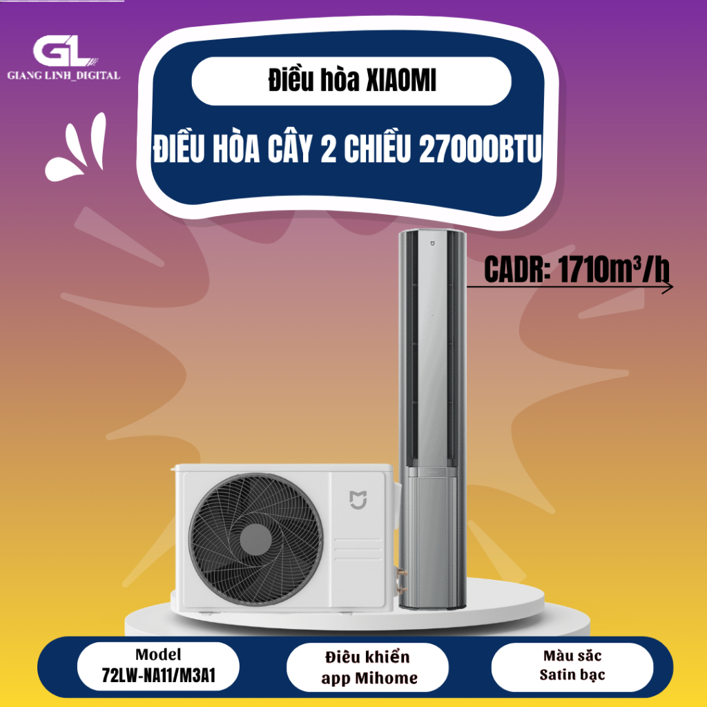 Điều hòa cây (máy lạnh) 2 chiều Xiaomi Mijia Pro KFR-72LW-NA11/M3A1 -3HP/27000BTU