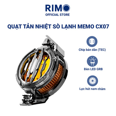 Sò Lạnh Memo CX07 Quạt Tản Nhiệt Điện Thoại Chơi Game PUBG Free Fire Liên Quân