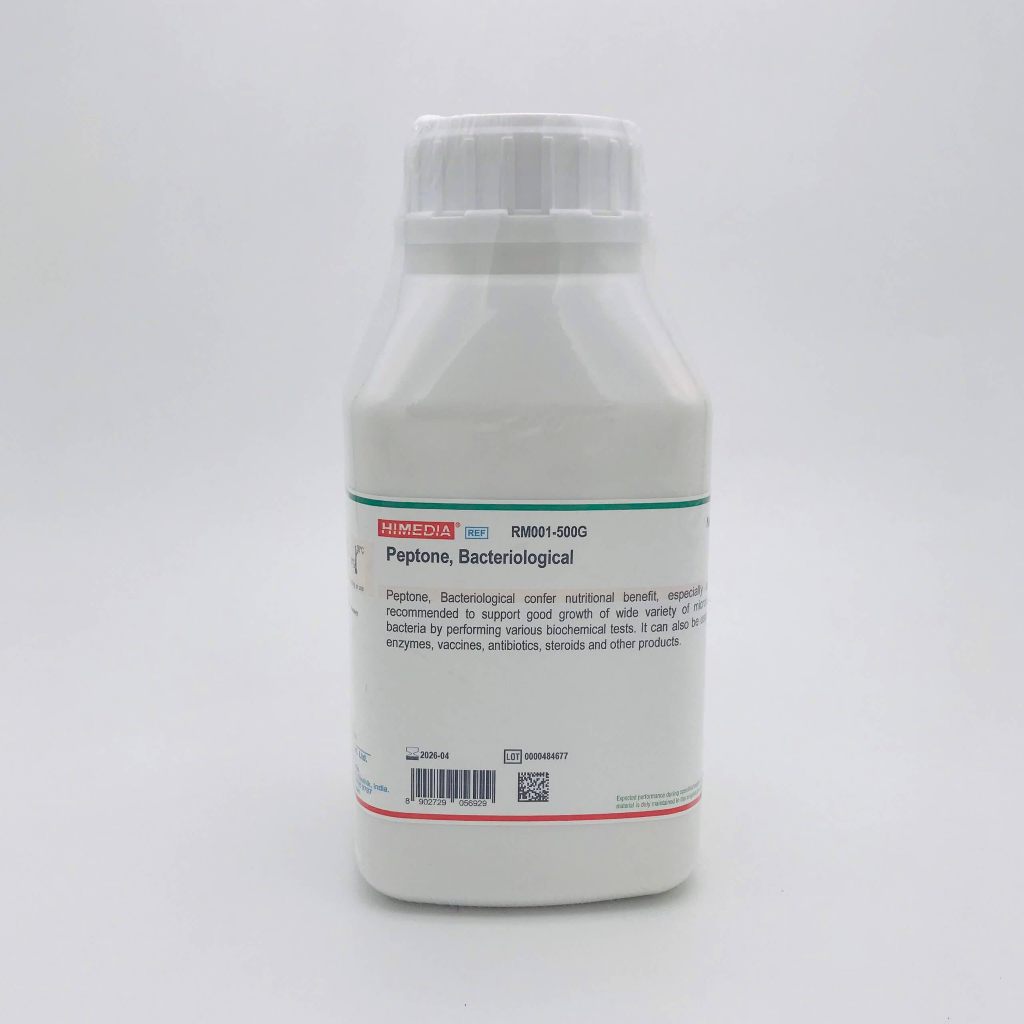 [50g] Peptone, bacteriological (Himedia, 500G) - Nguyên liệu nuôi cấy vi sinh