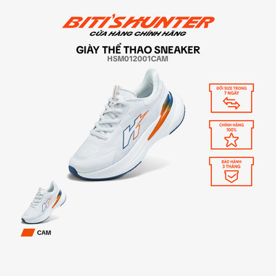 Giày Thể Thao sneaker Nam Biti's Hunter HSM012001CAM - màu cam - size39 đến 44