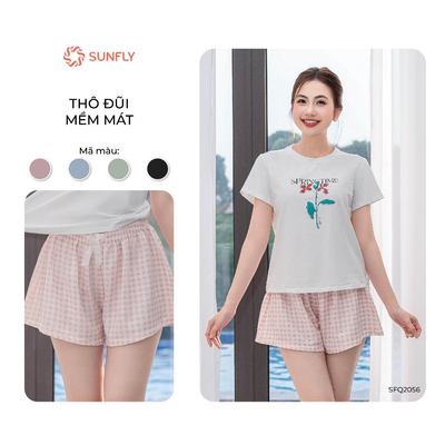 Quần sooc nữ thô đũi mát mịn SUNFLY SFQ2056