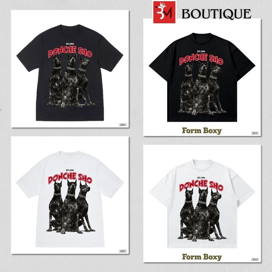 Áo Phông In Hình Chó Doberman Form Unisex Nam Nữ Vải Cotton 250gsm Áo Thun Doberman 582013