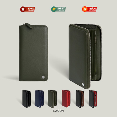 Clutch Da Thật LAGOM Forest Zippy kèm móc đeo tay