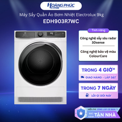 EDH903R7WC | Máy Sấy Bơm Nhiệt Electrolux Inverter 9 Kg EDH903R7WC UltimateCare 700 {Toàn Quốc}
