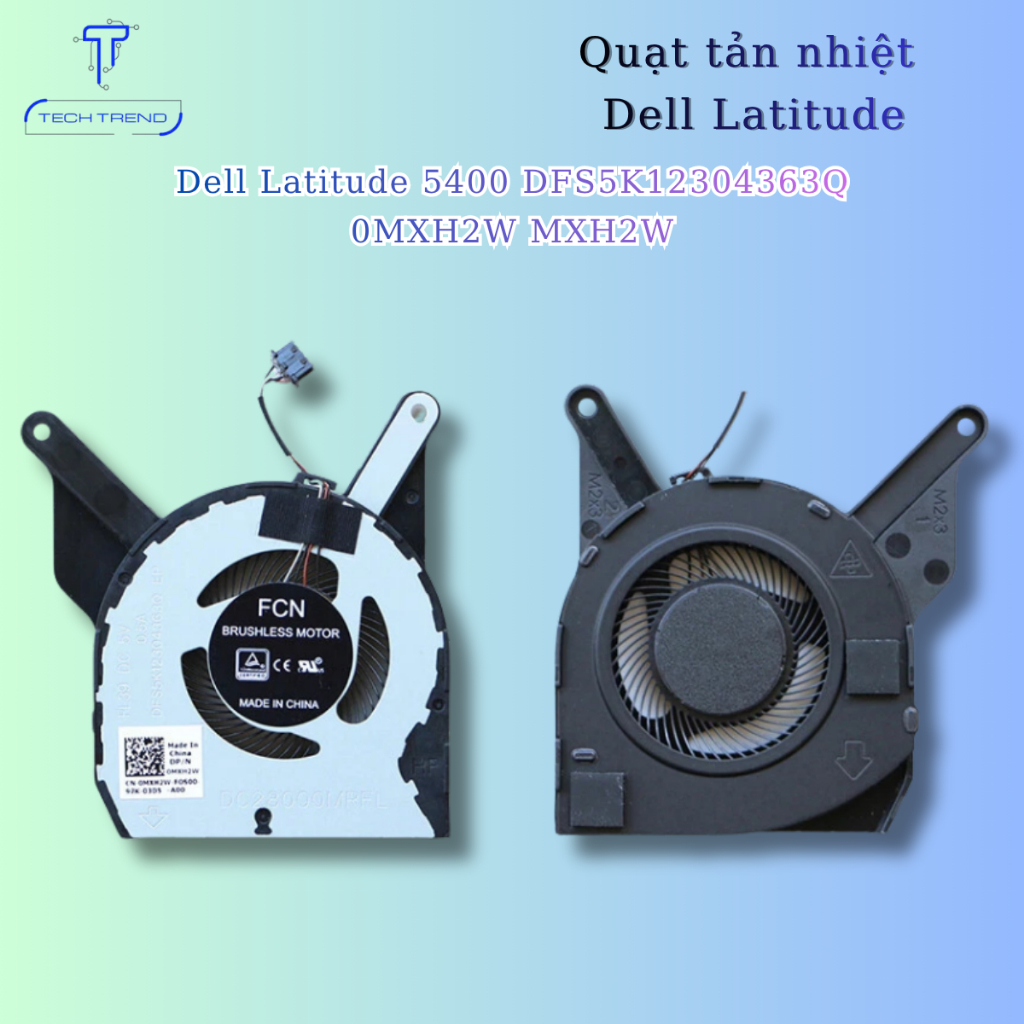 quạt tản nhiệt tương thích laptop tương thích Dell Latitude 5400 DFS5K12304363Q 0MXH2W MXH2W new