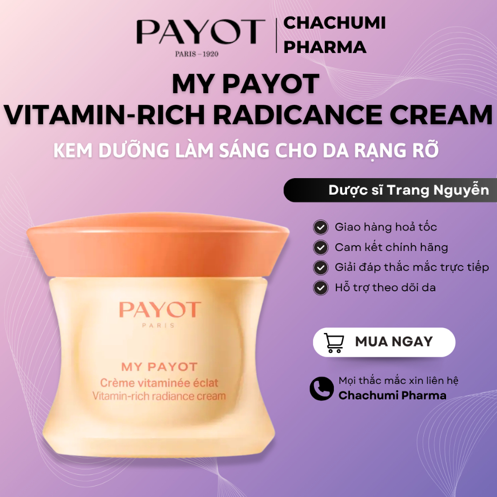 Kem dưỡng PAYOT My Payot Vitamin Rich Cream dưỡng sáng mịn da 50ml
