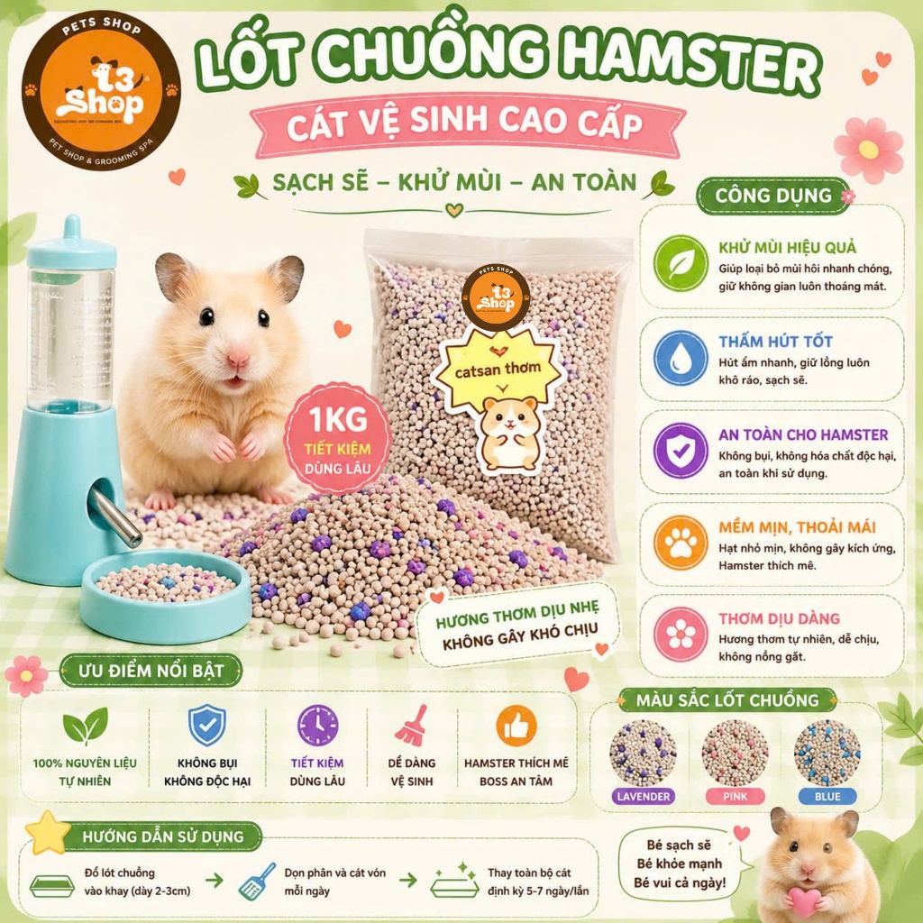 catsan thơm lót chuồng CHO HAMSTER - T3 PETS SHOP