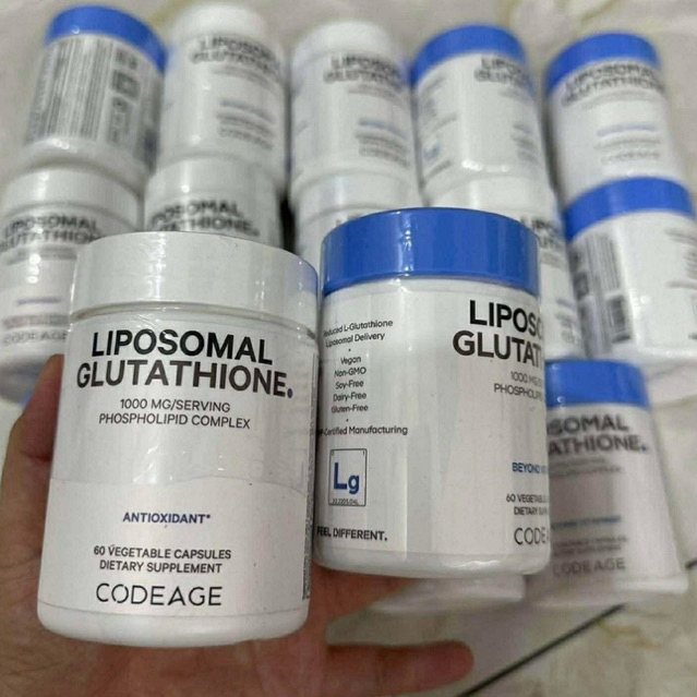 [ Hàng Mỹ Air] Hộp 60 Viên Codeage Liposomal Glutathione 1000mg Mỹ