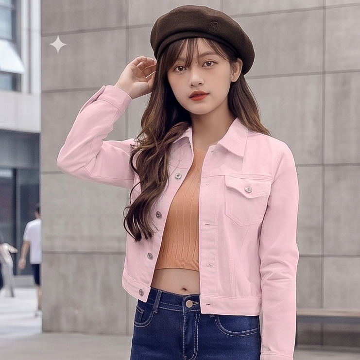 Áo khoác KAKI nữ màu Hồng AK003, mẫu Jacket văn phòng cho chị em mặc hàng ngày