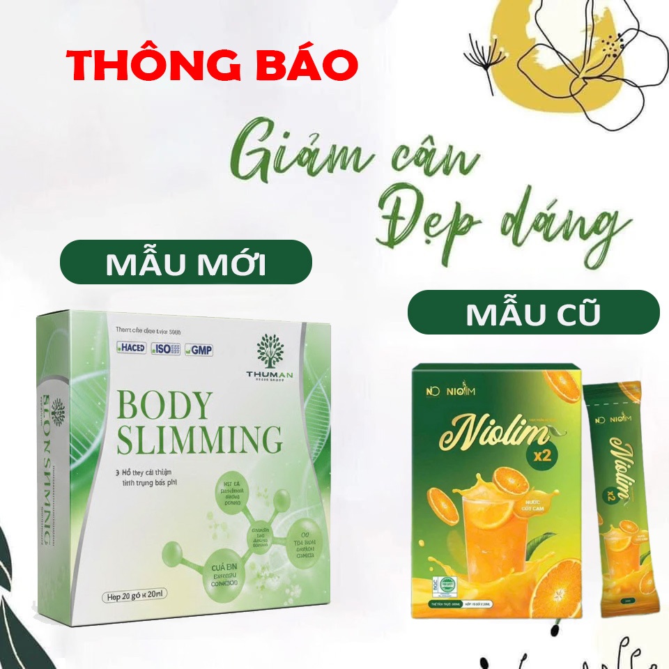 Siro Giảm Cân Nio Slim Plus Chính Hãng Hộp 15 gói giảm cân đào thải mỡ thừa thanh lọc cơ thể