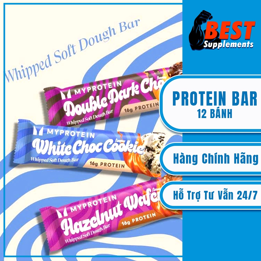 Myprotein - Bánh Protein Delicious Protein Bar (Hộp 12 Thanh x 65g) ( BBE 11/2026)