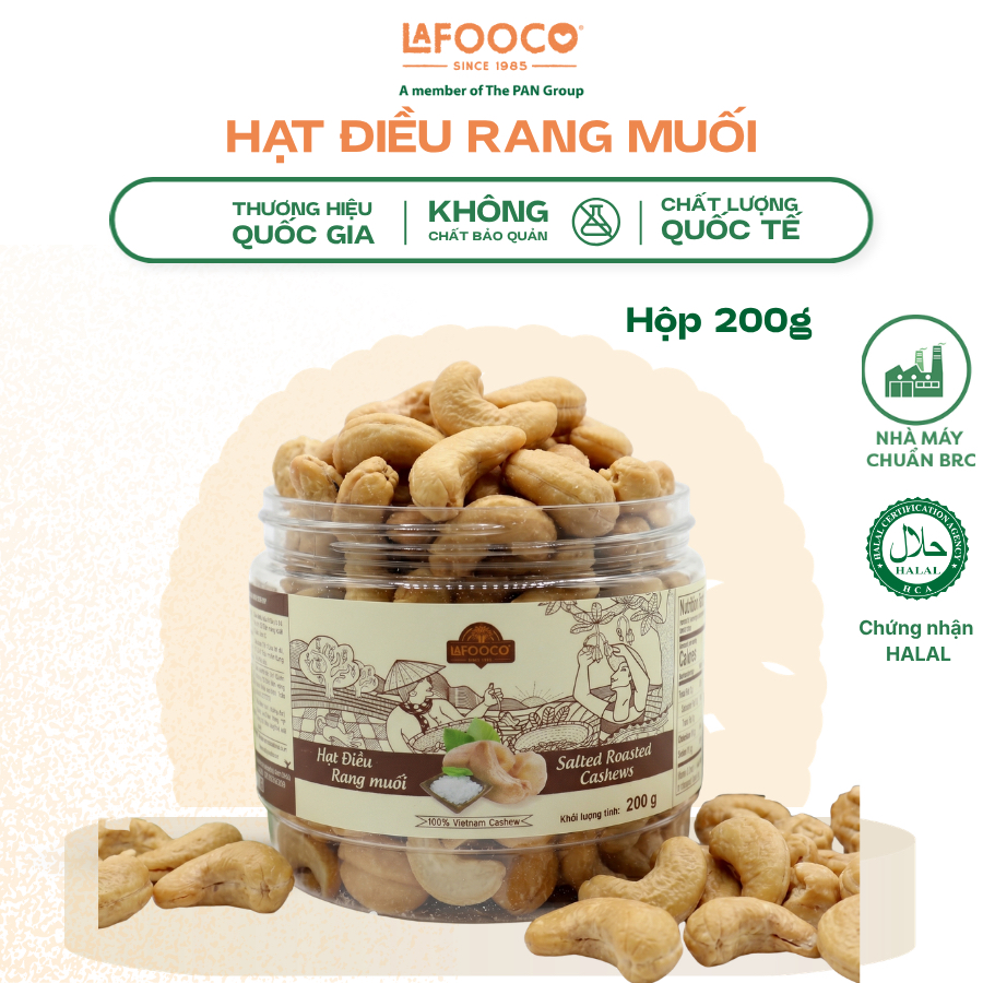 LAFOOCO Hạt điều rang muối hủ 200g