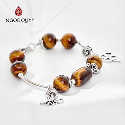 Vòng tay đá tự nhiên phối charm - Mẫu VC0105 - Ngọc Quý