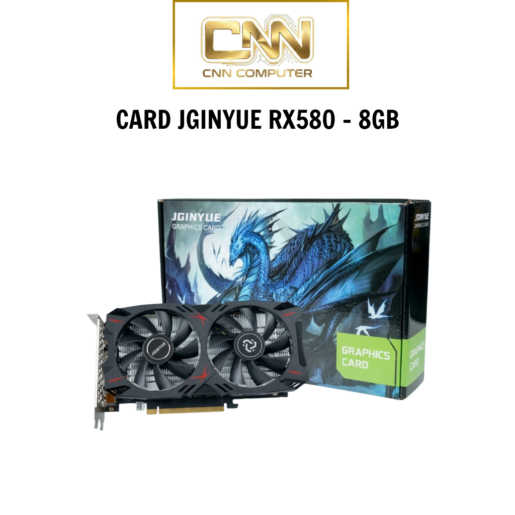 Card đồ họa VGA JGINYUE RX 580 - 8GD5, sản phẩm mới 100% - bảo hành 3 năm