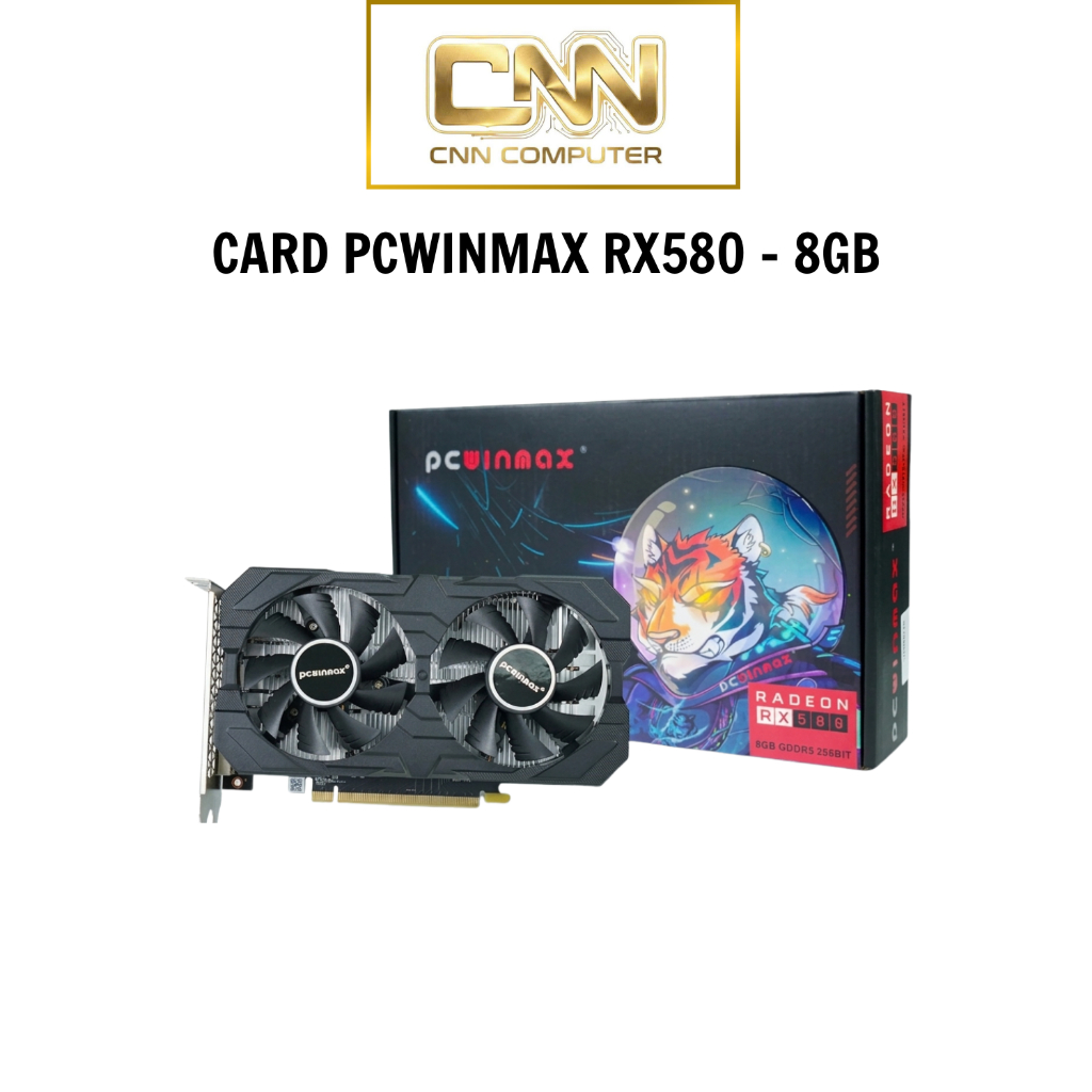 Card màn hình PCWINMAX  VGA RX 580 8GB 100% New 8GB GDDR5 PC Gaming