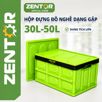 Hộp Thùng Đựng Cốp Ô Tô Đồ Nghề Dụng Cụ Zentor 30L-55L - Hộp Có Thể Gấp Gọn - Đi picnic