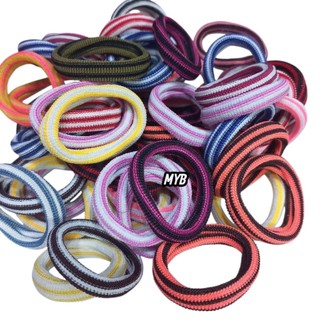 Túi 48 Dây cột tóc sọc màu cứng,ít giản (cỡ nhỏ 4cm)