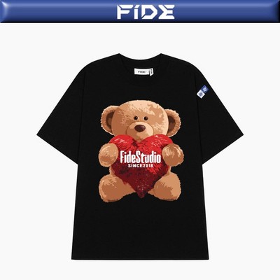 Áo thun FIDE JoyBear phông unisex form rộng local brand nam nữ cổ tròn oversize - AT308