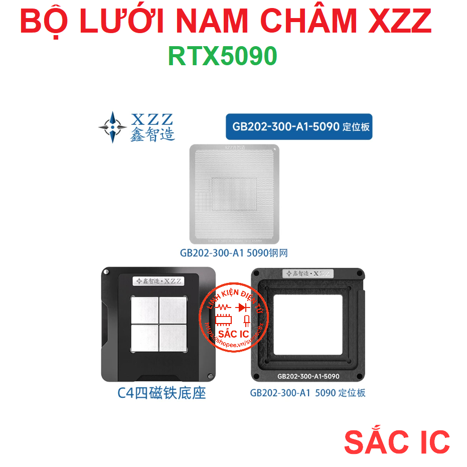 [LUOI][97] Bộ lưới nam châm XZZ CHINAFIX khò nóng trực tiếp - RTX5090 5090
